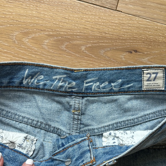 Free People Light Blue Distressed Denim Now or Never Women's Shorts 27 - Picture 5 of 5